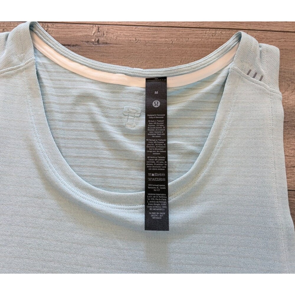 LULULEMON License To Train Tank Top Mens M Monaco Blue Mesh Strips Quick Dry - Picture 3 of 8